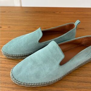 Men's Suede Loafers in Light Blue